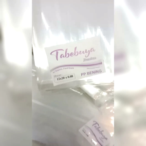 Plastik PP Bening Tabebuya Tebal 0.08 Uk 12x20 12x25 15x25 15x30 17x25 17x30 17x35 18x25 18x30 18x35 20x30 20x35 22x40 25x40