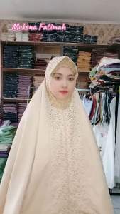 Mukena terlaris tebaru 2025 siti fatimah dewasa bahan katun memiliki renda depan
