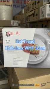 Chảo Rán Inox WMF Size 20cm18cm24cm28cm - Tay Cầm Bakelite Cromargan 18/10 Tiết Kiệm Năng Lượng