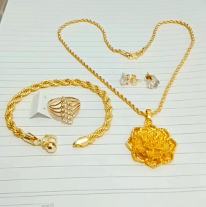 PROMO PERHIASAN SET WANITA DEWASA MODEL TAMBANG LAPIS EMAS MURAH
