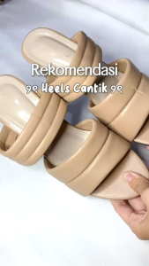 Sandal heels wanita 6erbaru kyesa hak 7cm BY006