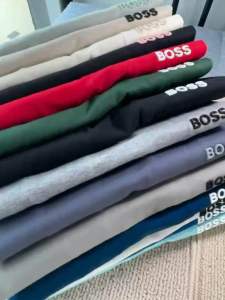 BOSS Premium and Classic T-shirt Short Sleeve Crew Neck Casual for Men’s and Women’s Versatile Top For All Seasons