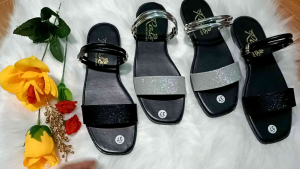 Dép và sandal nữ quai ngang kim tuyến sang trọng cực hot 2022