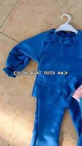 SETELAN ANAK PEREMPUAN BAHAN KATUN LINEN CELANA CUTBRAY UNTUK ANAK USIA 1-8 TAHUN