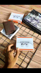Dompet pria Full kulit Sapi Bergaransi augustine 811 lipat tegak