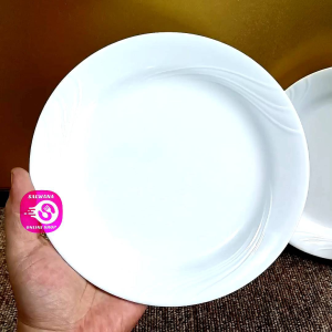7.3in CORELLE USA WINDWARD WHITE MICROWAVABLE PLATE 1PC • Japan Surplus