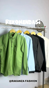 KEMEJA POLOS PRIA LENGAN PANJANG: HEM KEMEJA FORMAL & NYAMAN