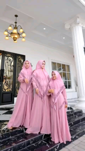 Gamis Syari Rania (Anak) BY AC Collection Set Hijab Printing Premium