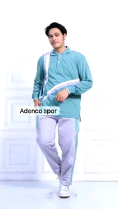 Baju Olahraga Senam Pria 1 set / Setelan kaos Training olahraga lengam panjang