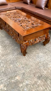 MEJA TAMU UKIR.MEJA KOPI KAYU JATI