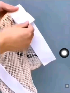 Readystock 现货🇲🇾 厨房垃圾袋收纳神器壁挂式大容量储物袋子装塑料袋收纳魔术贴网兜 large capacity net storage bag