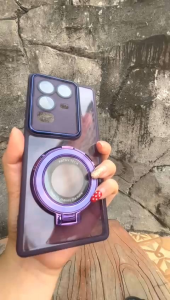 Case Infinix Note 50 Pro - Note 50s - Note 50 Softcase Silikon Magnetik Case Magsafe Dan Pelindung Kamera / Lensa Kamera Ring Holder / Standing Case Transparan Cover