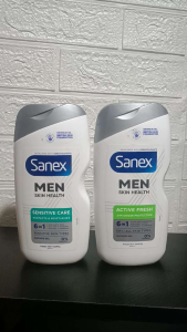 Sanex Men Skin Healthy 6in1 Shower Gel 400ml in 2 variants