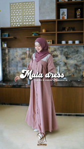 MALA DRES - GAMIS BAHAN KATUN HARUKA KEKINIAN DENGAN PILIHAN WARNA YANG SOFT DAN CANTIK BY ANNAIRA.ID
