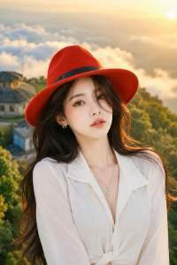 Mũ cao bồi phớt nón fedora nỉ đai da nam nữ vành mũ 7cm có dây rút điều chỉnh vòng đầu bên trong