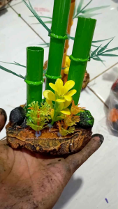 Aquarium Aquascape Hiasan Aquarium Dekorasi Aquarium Aksesoris Aquarium Paket Lengkap 10in1 hiasan bambu sintetis