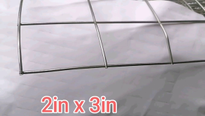 SIMJU [2"x3"]  304 Stainless Steel WELDED (2.5mm±) Wire Mesh Dawai (SELL BY FEET)