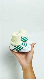 Aks88 sepatu bayi prewalker laki-laki perempuan model kaoskaki garis |||