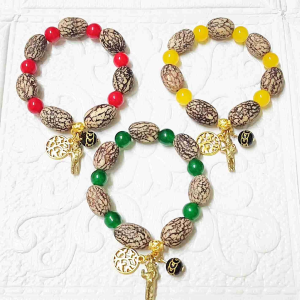 Sto. Niño Gold Bracelet With Money Tree Money Coin ball & Buto ng Sinukuan