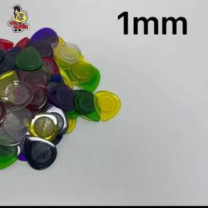 ปิ๊กกีตาร์ Alice Size S | 5 ชิ้น | 1.0 / 2.0 / 3.0 มม. | เนื้อใส | คละสี | จับกระชับ