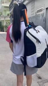 Balo cầu lông yonex 109u balo tennis chống thấm nước Balo Tennis Chất Liệu Pu Balo Thể Thao Kích Thước 48/32/18Cm Balo Cầu Lông Cho Người Chơi Balo Đi Học Đa Năng Màu Xanh Trắng, Đen Trắng - Lazada