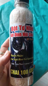 Bột tơ nhện kết dính mồi câu cá chai 100 gram.