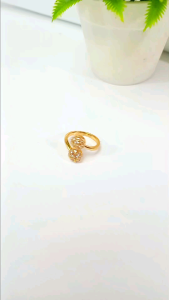 Cincin Bola Titanium Lapis Emas Rhodium Anti Karat
