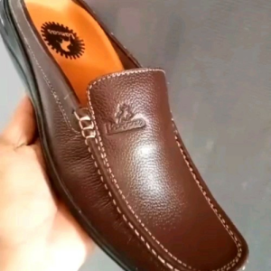 Sepatu sandal selop putih kasual sandal bustong kulit sepatu sandal semi formal