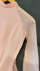 Áo dài hồng truyền thống chiffon 4 tà