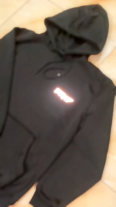 Custom hoodie sablon satuan menyala/reflektif bahan tebal premium