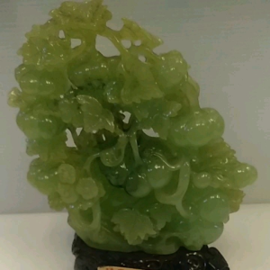 ต้นฟักทองพร้อมฐานงานเรซิ่นสีหยกสูง9นิ้ว