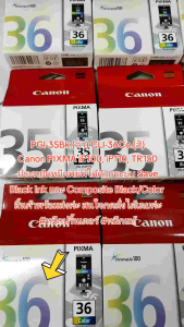 Canon PGI-35Bk (ดำ) CLI-36Co.(สี)PIXMA iP100 iP110 TR150  ตลับหมึกของแท้