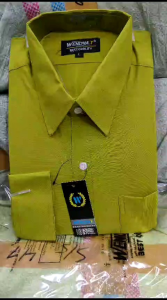 Wendya.T Kemeja Formal Reguler Warna Hijau Lemon✓Kemeja Pria Polos Lengan Panjang