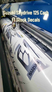 SUZUKI SKYDRIVE 125 CARB FI STOCK DECALS (WATERPROOF LAMINATED FADE PROOF)