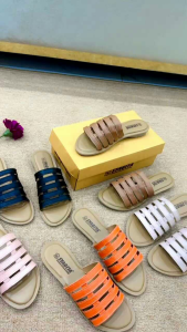 Sandal flat wanita kulit papirut garut model sol Aquila