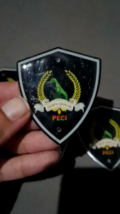 Logo sangkar pecinta cucak ijo Stainles lapis resin
