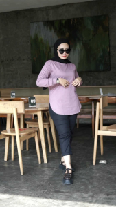 KAOS WANITA OVAL // BAJU KAOS WANITA LENGAN PANJANG POLOS BODY OVAL