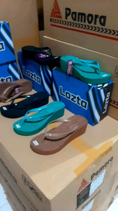 LOZTA Sendal Wanita Dewasa Jepit Wedges Karet Empuk Firless 01 Series