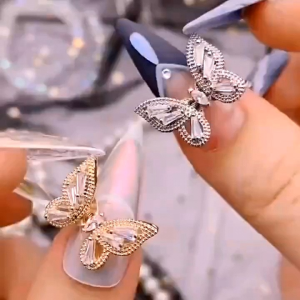 Charm bướm bay cánh rung lò xo hàng cao cấp đính móng tay nail siêu xinh ( giá 1 viên )