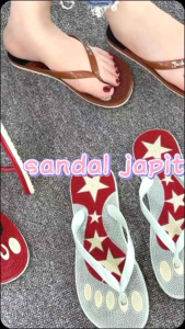 SANDAL REMATIK WANITA KOREAN STYLE MOTIF BINTANG TERBARU A725-7 (37-41) SANDAL REMATIK WANITA TERBARU