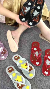 sendal jepit rematik santai cewek jely karet motif karakter sesame street A725-6 SANDAL REMATIK WANITA TERBARU