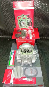 Blok head cylinder assy KFM honda supra fit new legenda revo lama supra fit old(topset+rante keteng+busi+lem)