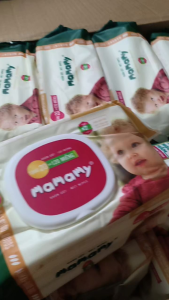 COMBO 24 GÓI (1 THÙNG) KHĂN ƯỚT MAMAMY 120/100 TỜ CÓ NẮP KHÔNG MÙI
