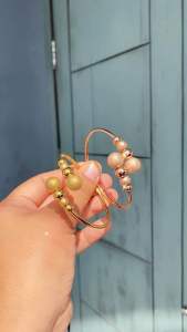 Gelang Bola Titanium Terlaris Gold Dan Rosgold CXA161