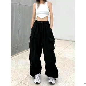 Celana panjang wanita remaja dan dewasa/kulot cargo panjang loose pants korean style terbaru