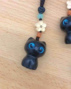 🇲🇾Ready stock🇲🇾有存货⭐️黑檀木招财猫汽车钥匙扣,手机挂件,手链Black sandalwood Lucky cat car keychain phone chain pendant bracelet