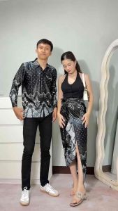 FILOSOFI KEBAYA - KEMEJA BATIK COUPLE ROK LILIT BAWAHAN KEBAYA WISUDA COUPLE PASANGAN