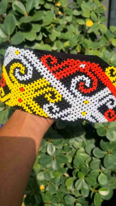 Kopiah Peci  Manik khas SUKU DAYAK Kalimantan  Warna motif random
