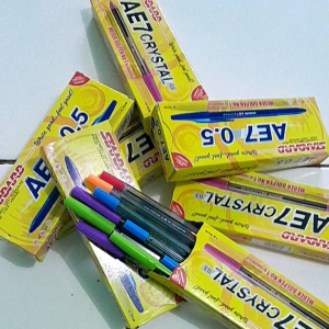 pulpen standar ae7 crystal 0.5 satu pak isi 12 pcs