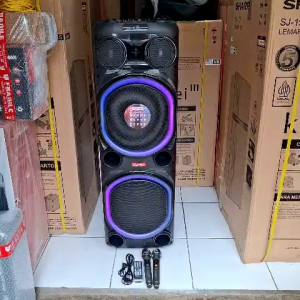 ASATRON LEGEND L-1201 MAX SPEAKER PORTABLE MEETING BLUETOOTH KARAOKE 2X12INCH INCLUDE MIC WIRELESS 2 PCS - DUAL SPEAKER 12INCH - DEEP BASS 100% ORI